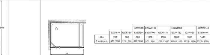 перегородка душевая160х70AM.PM X-Joy W94WI-110-F1-BTE стекло прозрачное,профиль черный