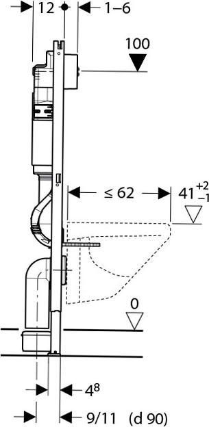 Комплект Чаша Roca Gap 34647L000 + Крышка-сиденье с микролифтом + Инсталляция Geberit Duofix Delta 458.124.21.1 3 в 1 с кнопкой смыва + Шумоизоляция