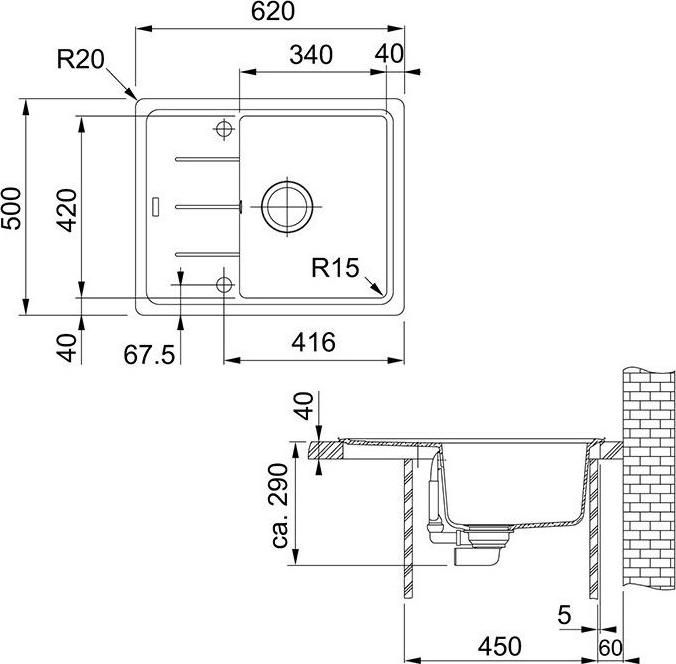 Кухонная мойка Franke Basis BFG 611C сахара