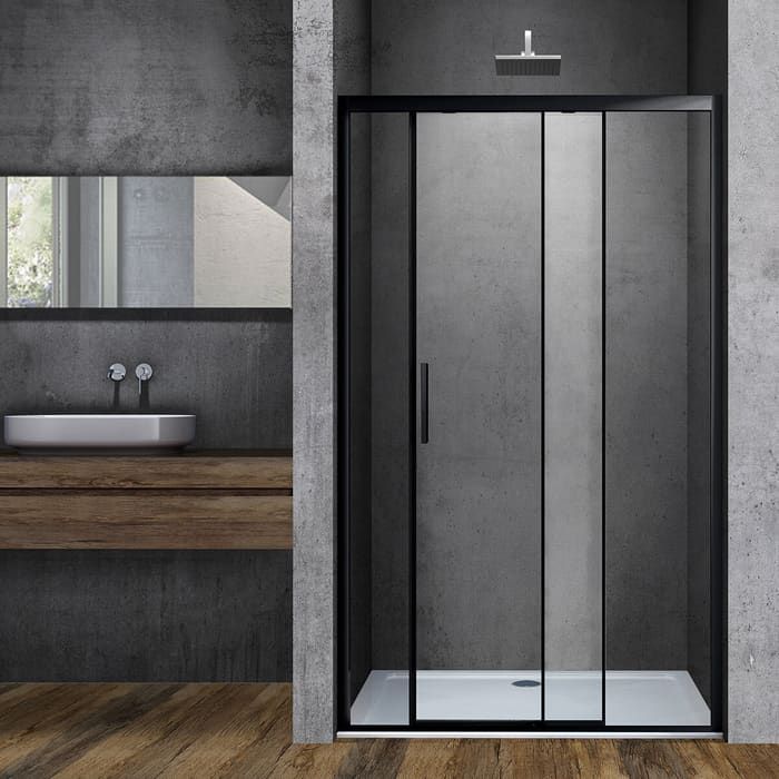 Боковая стенка Vincea Soft VSG-3SO900CLB стекло прозрачное, черный