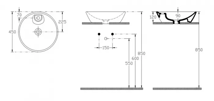 Раковина накладная Isvea SistemaY Soft 10SY65045SV-2N черный