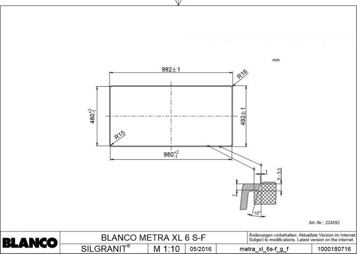 Кухонная мойка Blanco Metra XL 6 S-F 516523 жасмин