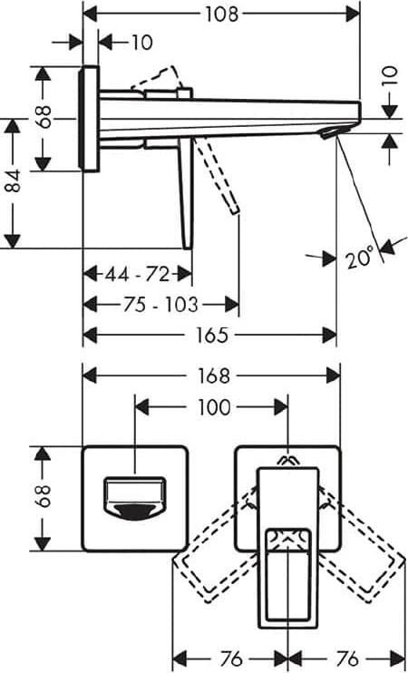 Смеситель для раковины Hansgrohe Metropol 74525000, хром