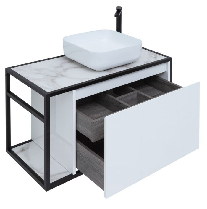 Тумба под раковину Aquanet Nova Lite Loft 90 00261651 белый