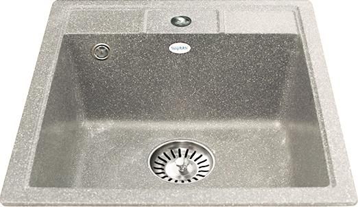 Комплект Кухонная мойка Ulgran U-406-310 серый + Измельчитель отходов Zorg Inox D ZR-38 D