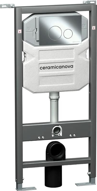 Комплект инсталляция с подвесным унитазом Ceramica Nova Play CN3001_1001CH_1000 с сиденьем микролифт и клавишей смыва хром