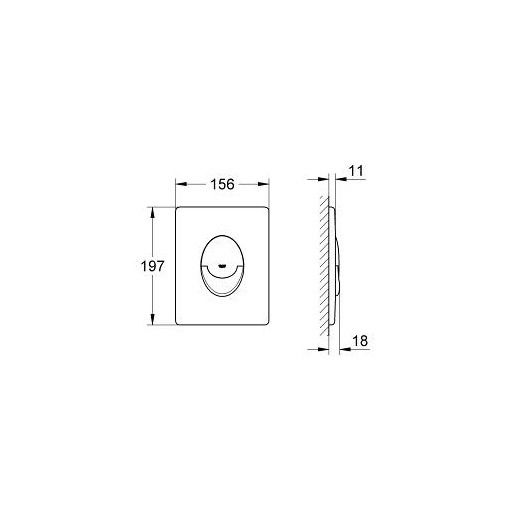 Накладная панель Grohe Skate Air 38505KF0, фантомный чёрный
