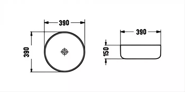 Раковина накладная Bond Circle S53-398 черный