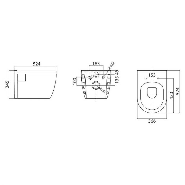 Комплект унитаза с инсталляцией BelBagno Loto BB070CHR/SC/BB002-80/BB018-GV-BIANCO с сиденьем микролифт и белой клавишей смыва