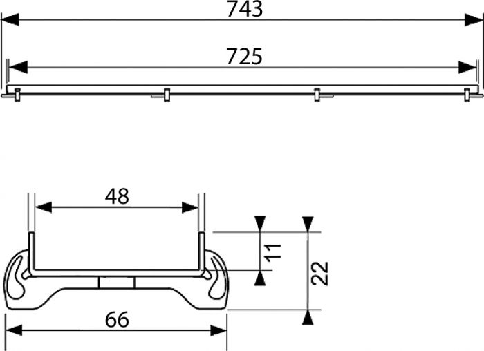 Решётка Tece TECEdrainline Plate 6 008 70 80 см под плитку