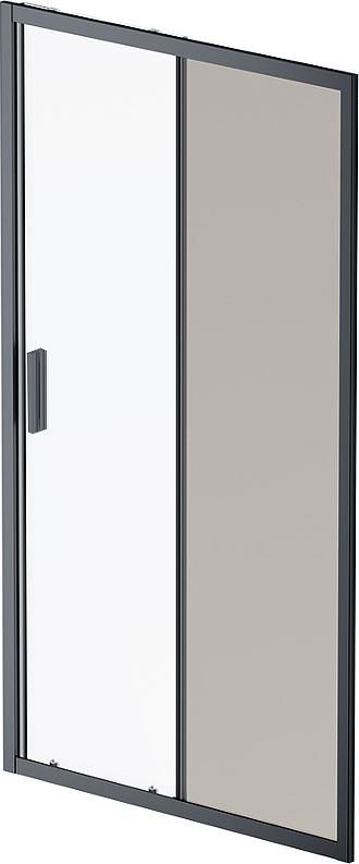 Душевая дверь в нишу AM.PM Gem 110 W90G-110-1-195BG, профиль черный, стекло тонированное