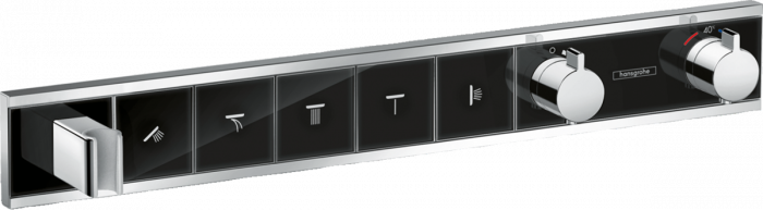 Термостат для душа Hansgrohe RainSelect 15358600, чёрный хром