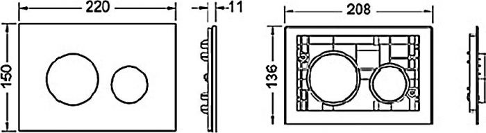 Кнопка смыва Tece Loop Modular 9240669 кнопка сатин (стекло на выбор(