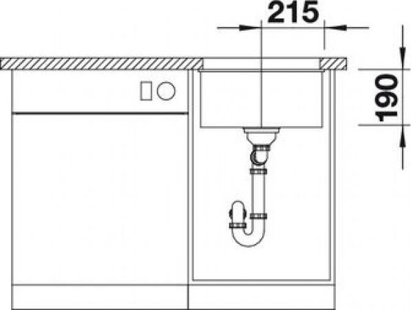Кухонная мойка Blanco Subline 400-U 523424 алюметаллик
