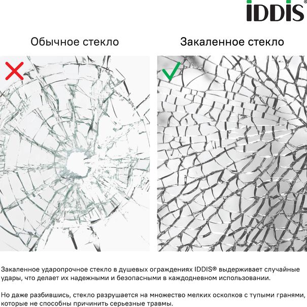 Душевая дверь в нишу 120x195 см Iddis Ray RAY6CP2i69, стекло прозрачное