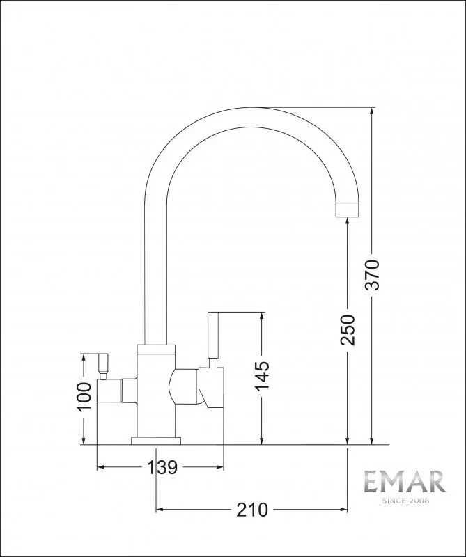 Смеситель для кухни Emar Best ECB - 3007 PVD Golden золото
