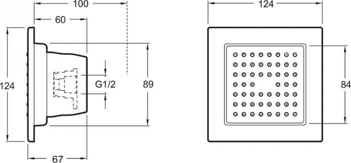 Душевая форсунка Jacob Delafon WaterTile E8002-CP