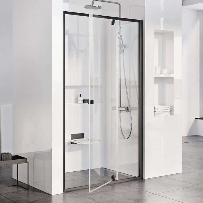 Душевая дверь в нишу 110 см Ravak Pivot 03GD0300Z1, transparent, чёрный