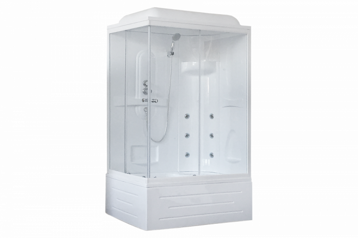 Душевая кабина 120х80 см Royal Bath BP RB8120BP2-T-R стекло прозрачное с гидромассажем