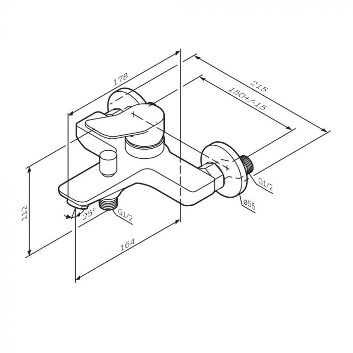 Смеситель для биде Ideal Standard Cerafine D BC492AA, хром