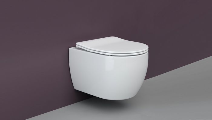 Комплект Унитаз подвесной Ceramicanova Play CN3001 с микролифтом, безободковый + Инсталляция Ewrika ProLT 0026-2020 + Кнопка 0041 хром