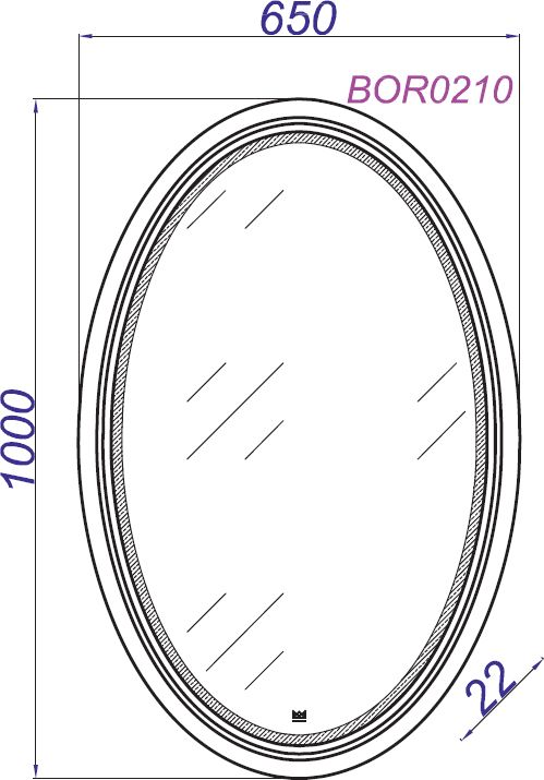 Зеркало Aqwella Clarberg Borgia 65 BOR0210BLK чёрное, патина медь