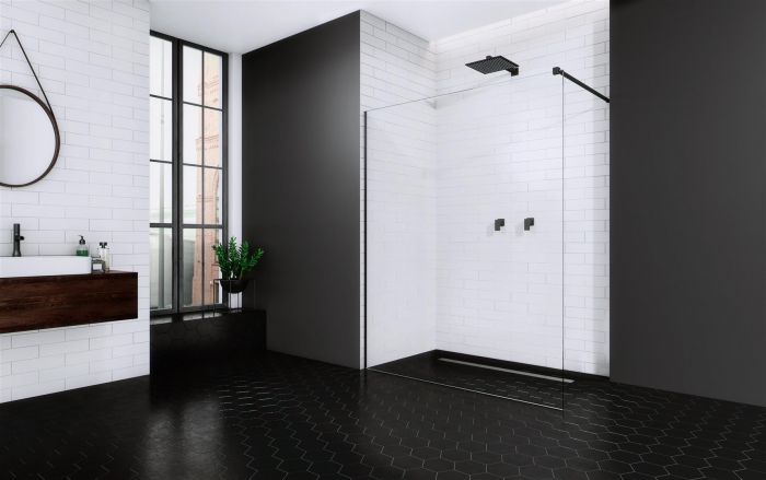 Душевая перегородка 85 см Radaway Modo II New Black 85 389085-54-01 стекло прозрачное