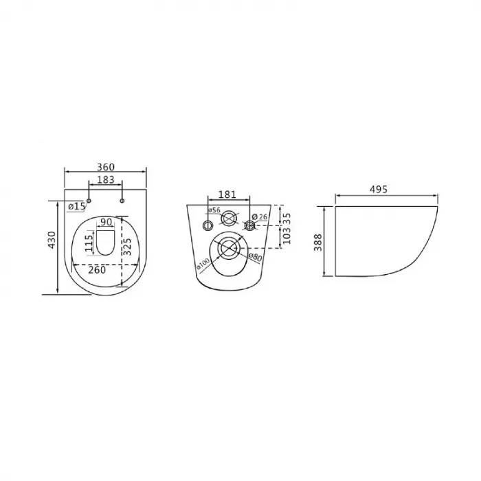 Акриловая ванна Abber 150х78 AB9257-1.5 L белый