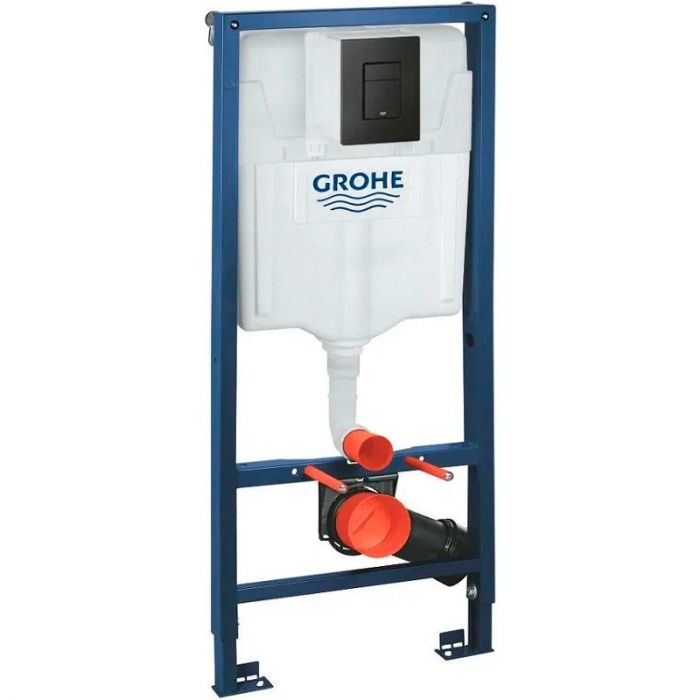 Инсталляция для унитаза Grohe Rapid SL 39939000 для унитаза, с черной матовой клавишей смыва