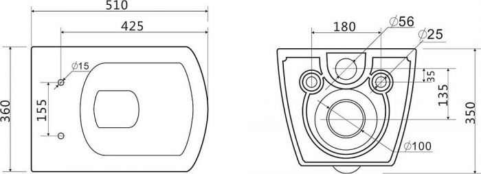 Подвесной унитаз BelBagno Carina BB514CHR безободковый