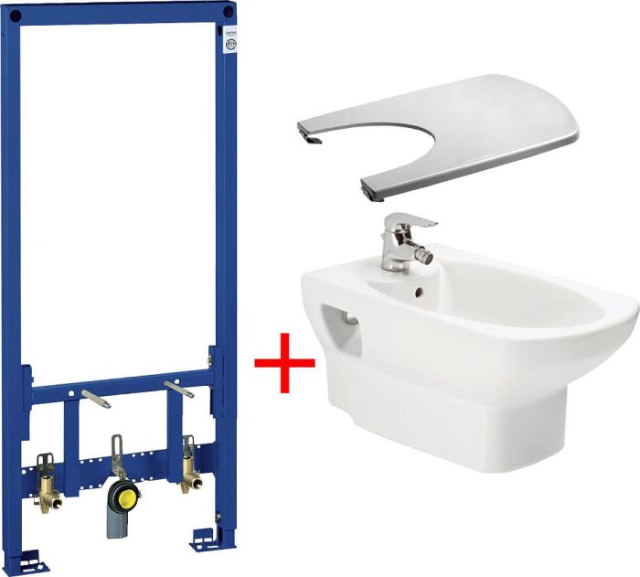 Комплект Подвесное биде Roca Dama Senso 357515000 + Система инсталляции для биде Grohe Rapid SL 38553001