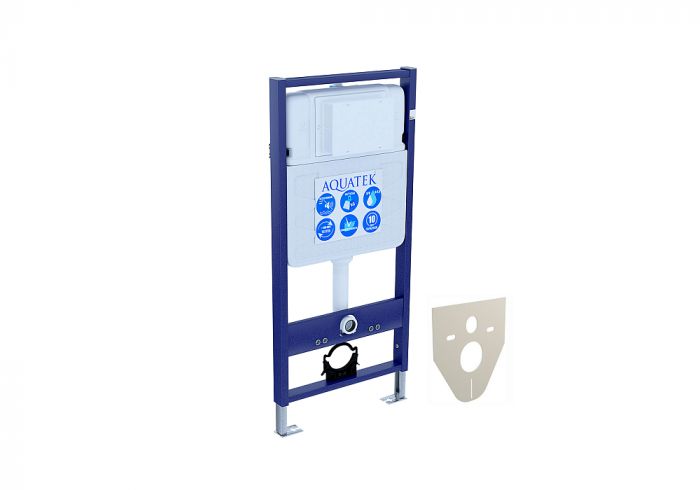 SET AQUATEK ПОЛАРИС (рама AQUATEK Standard INS-0000012+унитаз ПОЛАРИС AQ0700-00 с тонким сиденьем soft-close+ крепеж KKI-0000002 +панель KDI0000017)