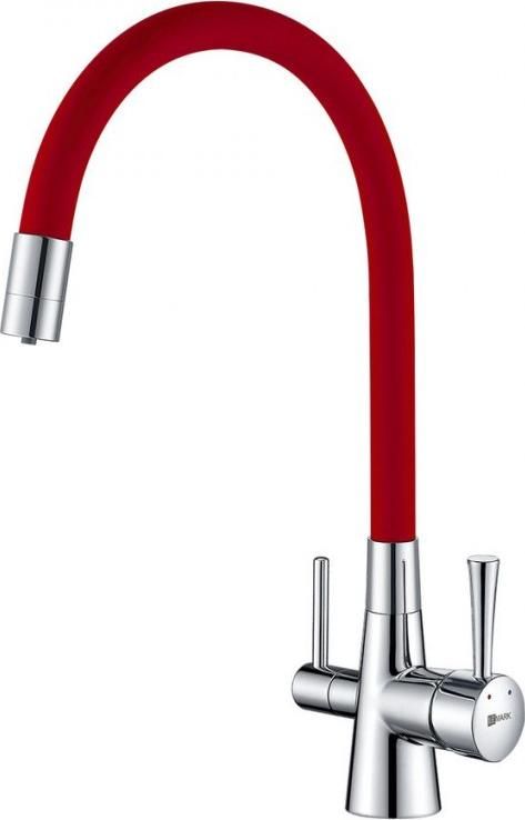 Смеситель для кухни Lemark Comfort LM3075C-Red, хром / красный