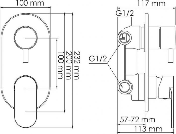 Смеситель для ванны и душа WasserKRAFT Mindel 8571