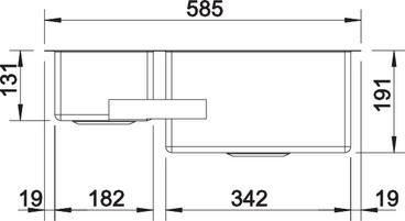Кухонная мойка Blanco Claron 340/180-U 521609 чаша слева