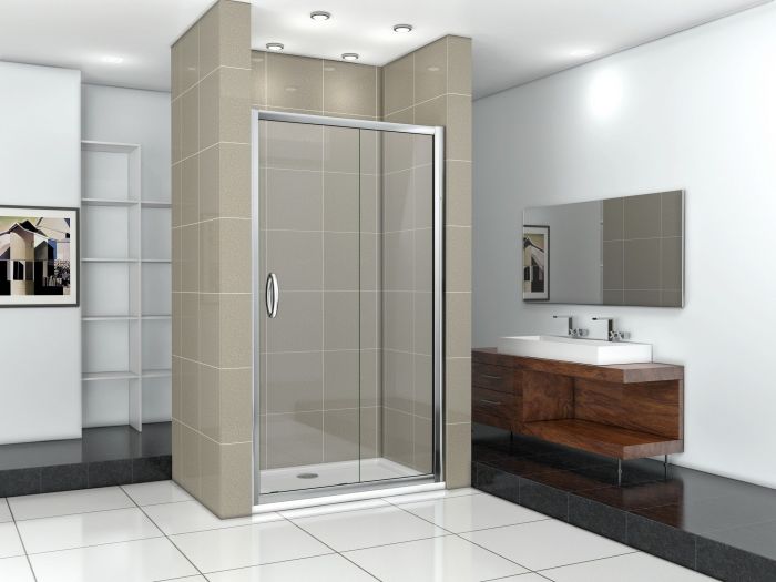 Душевая дверь в нишу 120 см Good Door Infinity WTW-120-C-CH ИН00026 стекло прозрачное