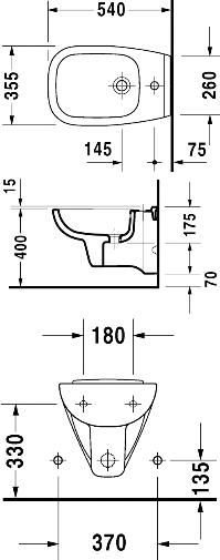 Подвесное биде Duravit D-Code 22361500002