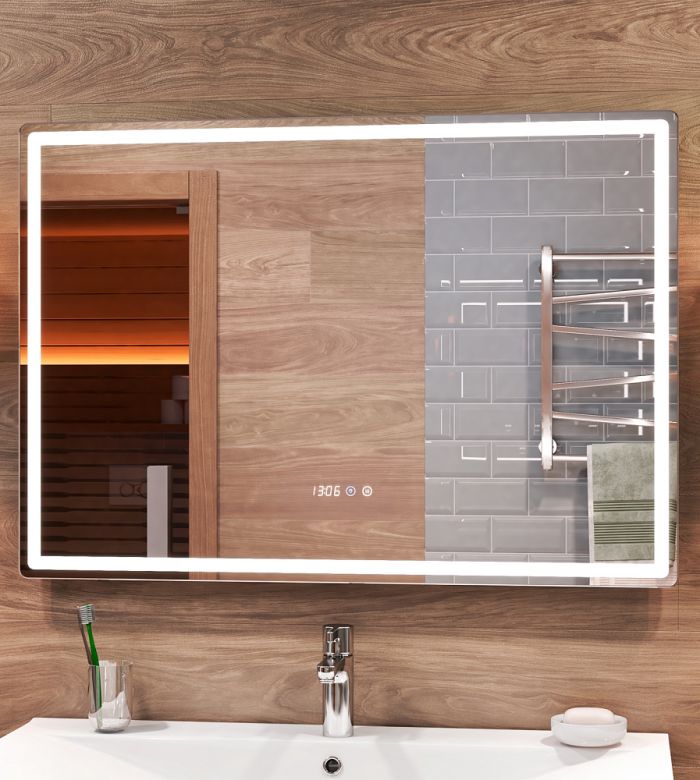 Зеркало Vigo Geometry Luxe 100 z.GEO.100.Luxe с подсветкой и сенсорным выключателем
