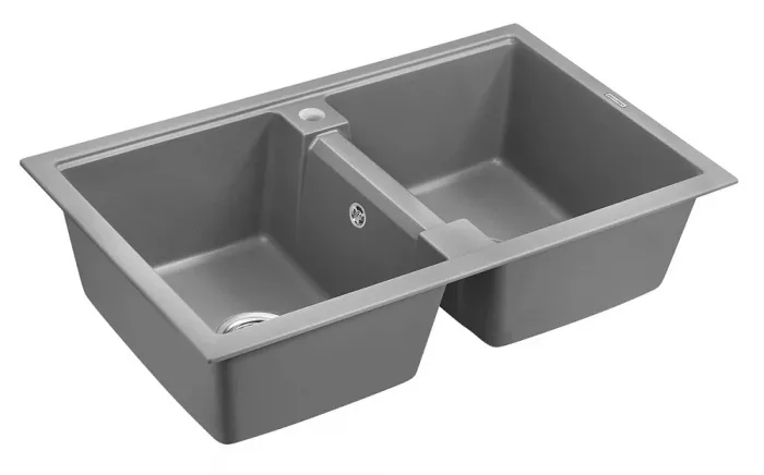 Кухонная мойка Paulmark Tandem PM238150-GRM серый