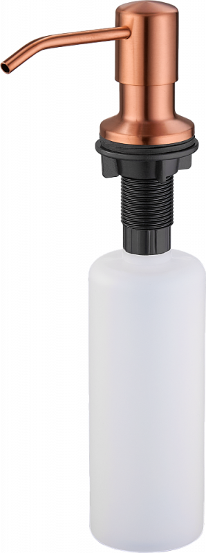 Комплект Мойка кухонная Domaci Равенна PVD DMB-117A медь, 50х50 см, квадратная, встраиваемая, российская + Смеситель DCB 3003N медь + Дозатор 401 медь