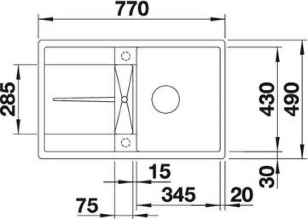 Кухонная мойка Blanco Metra 45 S-F 519084 жасмин