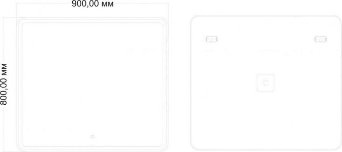 Зеркало Art&Max Vita 90 AM-Vit-900-800-DS-F с подсветкой, белый