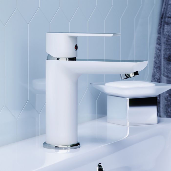 Смеситель для раковины Damixa Origin Elegance 840210000, хром/белый