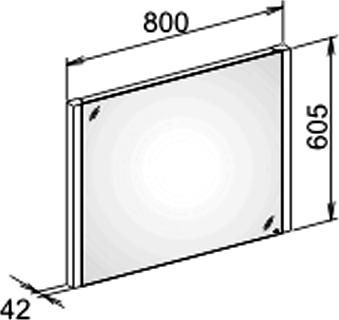 Зеркало Keuco Royal Reflex 14296002500 80 см