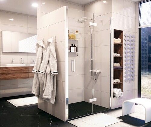Душевая дверь в нишу 120 см WasserKRAFT Aller 10H05RWHITE правая, белый