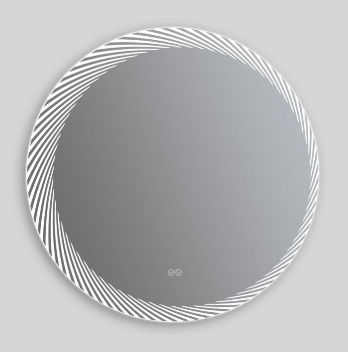 Зеркало Art&Max Sculpture AM-Scu-D770-DS-F-H с подсветкой, белый