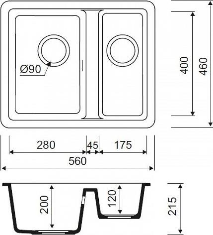 Кухонная мойка Iddis Tanto TU4W565i87, белый