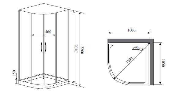 Кабина душевая Timo Premium H-517