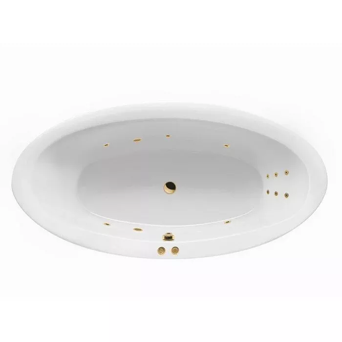 Акриловая ванна Excellent Lumina 190х95 WAEX.LUM19.LINE.GL золото, белый