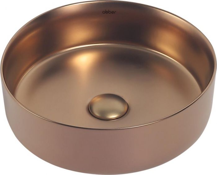 Накладная раковина Abber Bequem AC2108MRG, розовое золото матовый